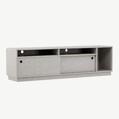 Girona halli betooni välimusega MDF-ist TV-alus liugustega, 180×50 cm - 30166-165