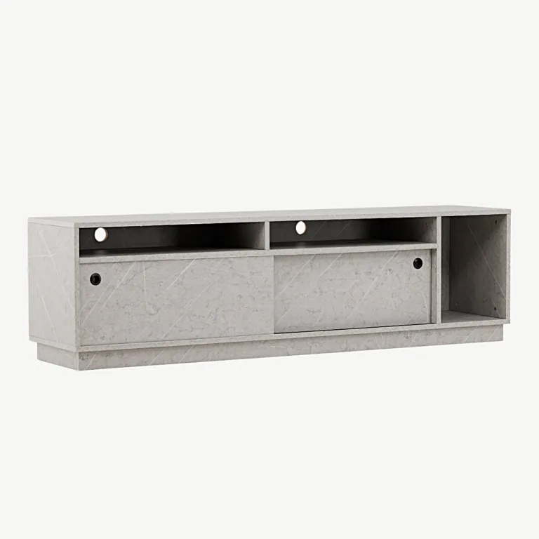 Girona halli betooni välimusega MDF-ist TV-alus liugustega, 180×50 cm - 30166-165