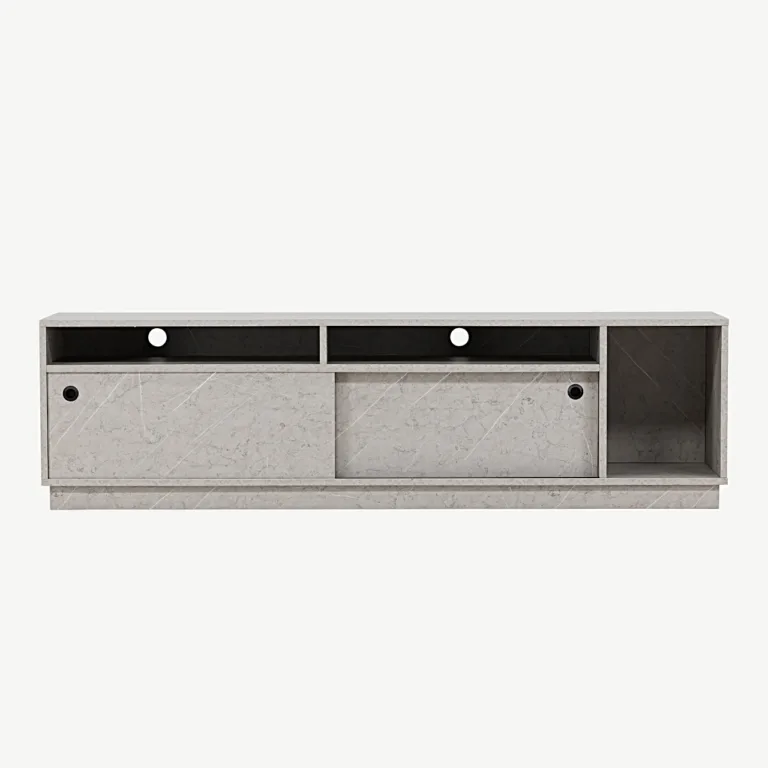 Girona halli betooni välimusega MDF-ist TV-alus liugustega, 180×50 cm - 30166-165
