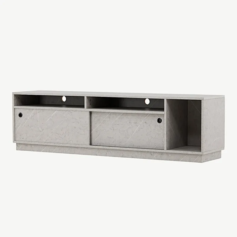 Girona halli betooni välimusega MDF-ist TV-alus liugustega, 180×50 cm - 30166-165