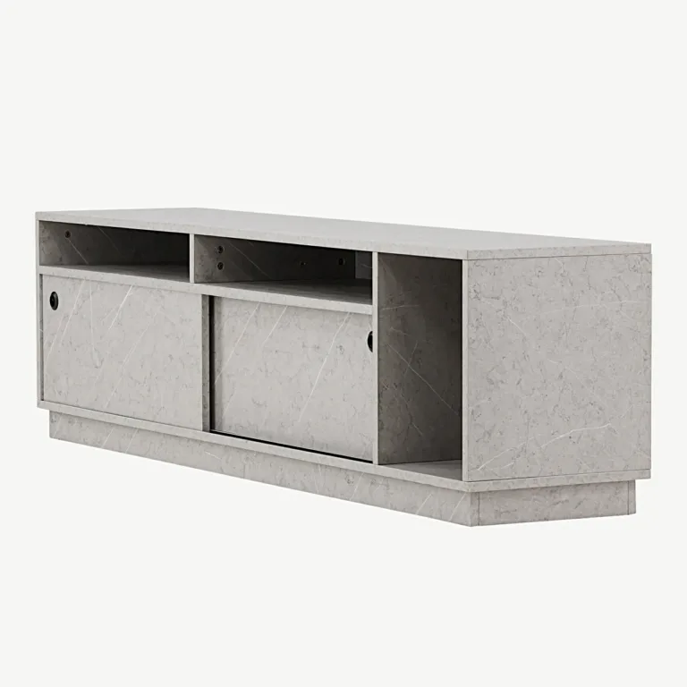 Girona halli betooni välimusega MDF-ist TV-alus liugustega, 180×50 cm - 30166-165