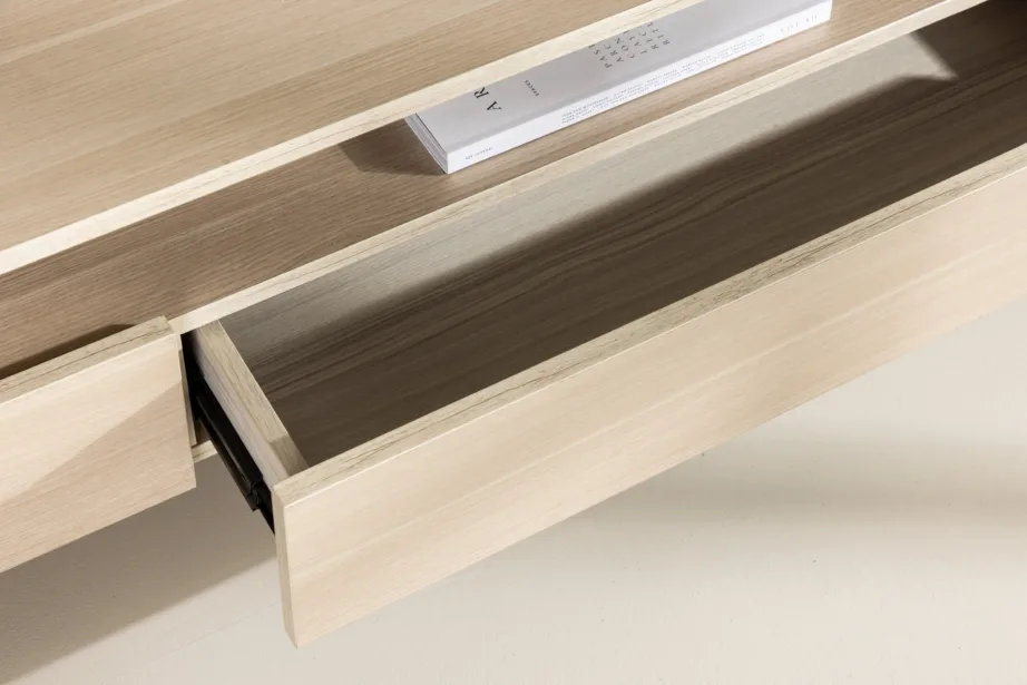 Valge peitsiga TV-alus Navarra mustadel metalljalgadel, 180 cm, 30167-130 – 10