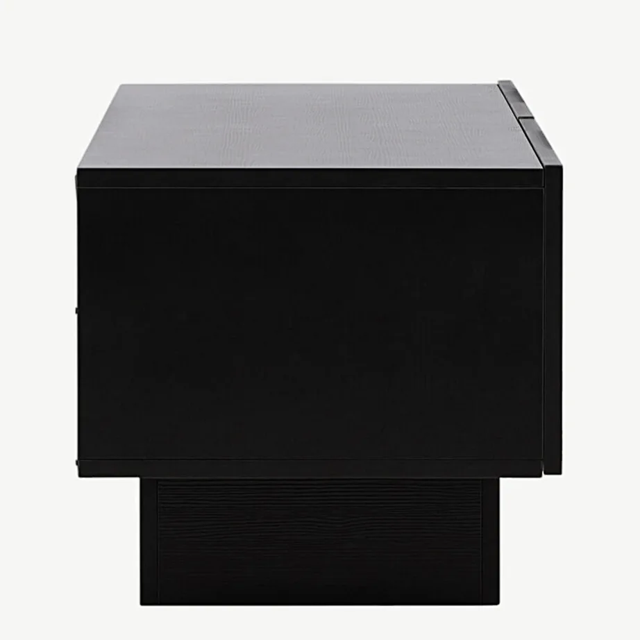 Must melamiinviimistlusega telerialus Cuenca klaasriiuliga, 160 cm, 30168-100 – 2