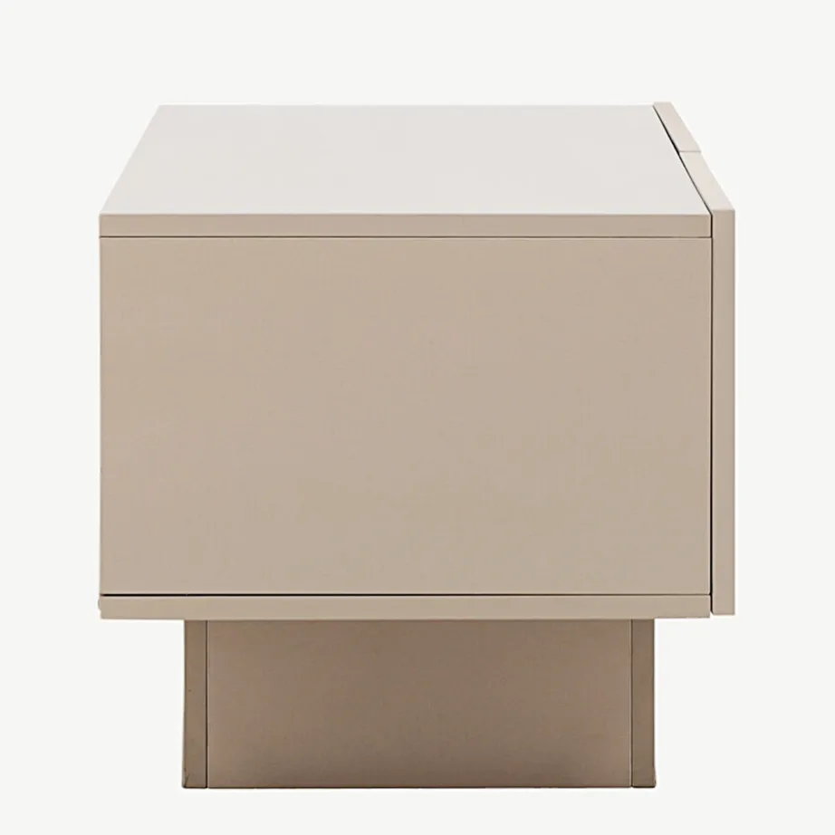 Beež melamiinkattega TV-alus Cuenca klaasriiuliga, 30168-103 – 2