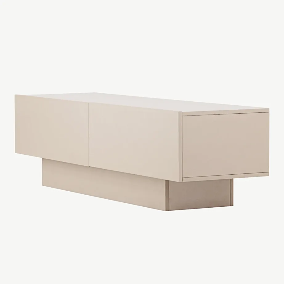 Beež melamiinkattega TV-alus Cuenca klaasriiuliga, 30168-103 – 6