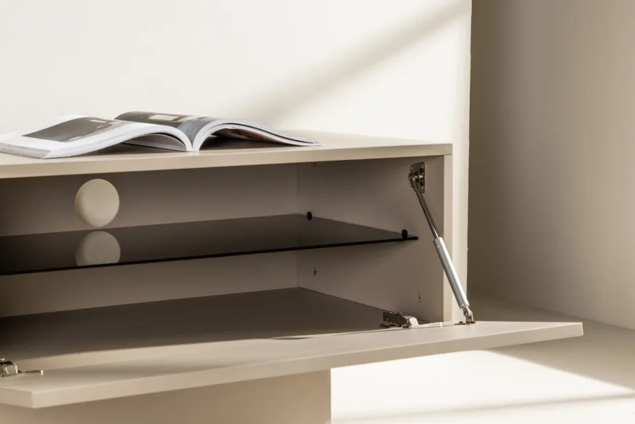 Beež melamiinkattega TV-alus Cuenca klaasriiuliga, 30168-103 – 11