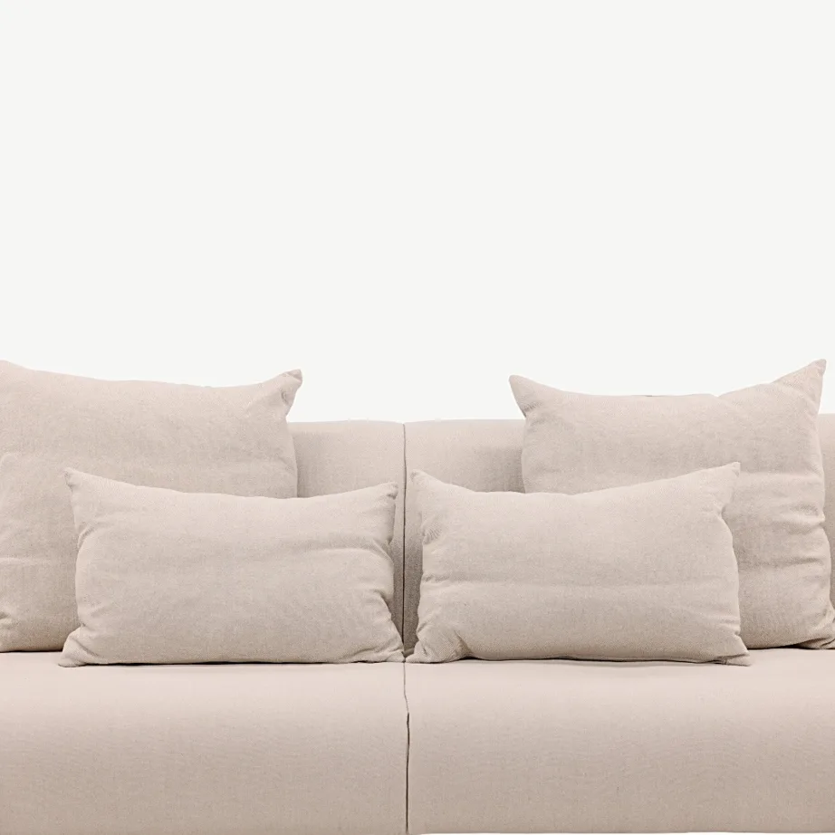 Öckerö kolmekohaline põhjamaise disainiga diivan, beež kangas ja valge terasraam, 40000-050 – 5