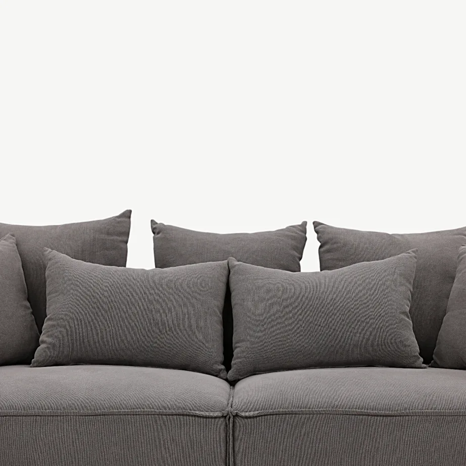 Gillholmeni hall 3-kohaline diivan, polüester-linane kangas, lai käetugi, skandinaavia stiil, 40000-102 – 5