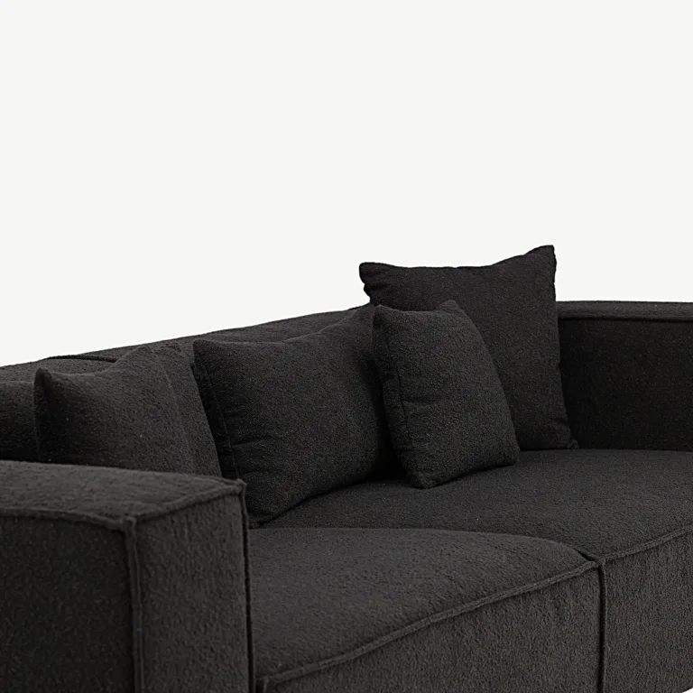 Gillholmeni kolmekohaline must bukleedist diivan (Vind) - 40000-103