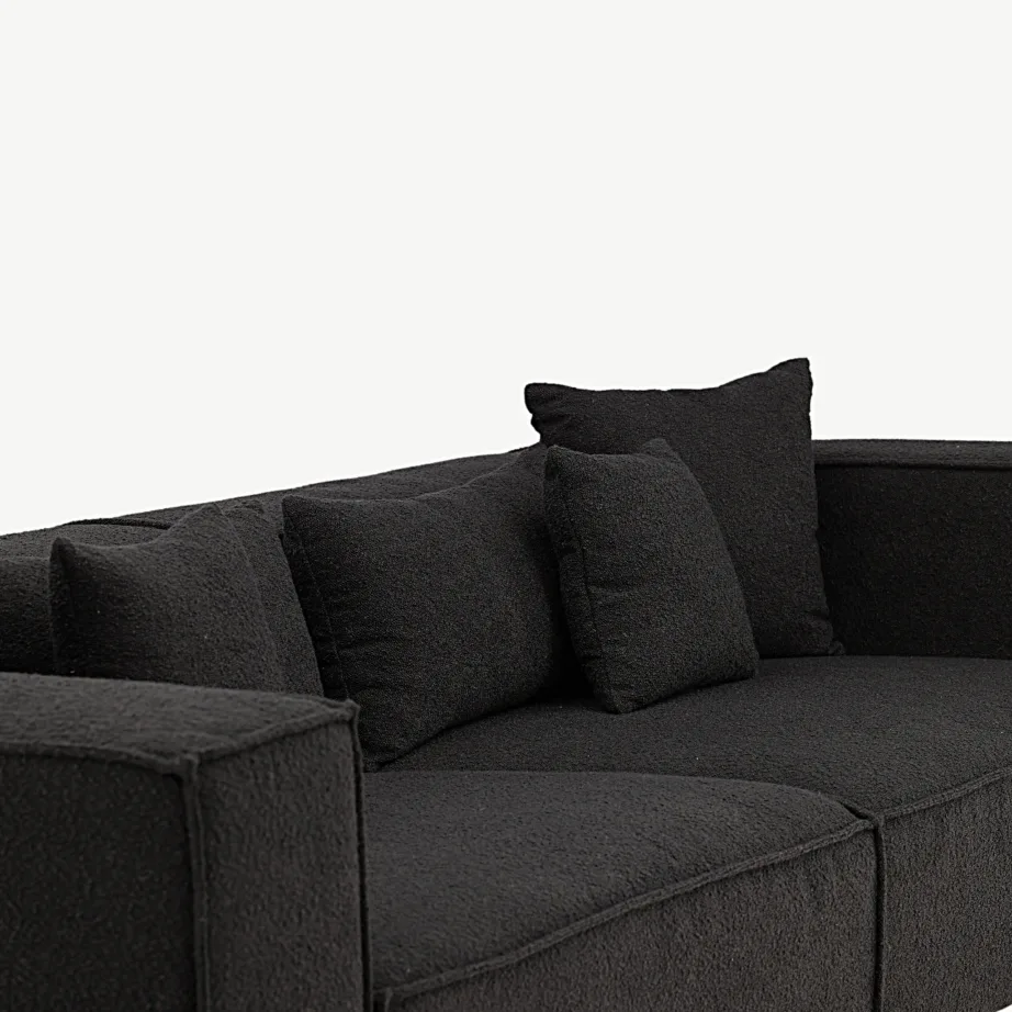 Gillholmeni kolmekohaline must bukleedist diivan (Vind), 40000-103 – 4