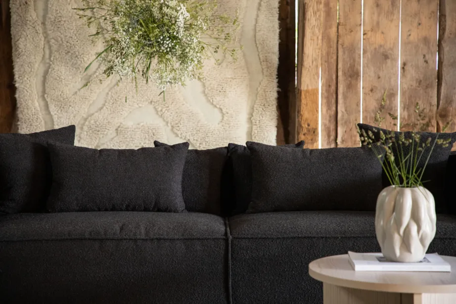 Gillholmeni kolmekohaline must bukleedist diivan (Vind), 40000-103 – 9
