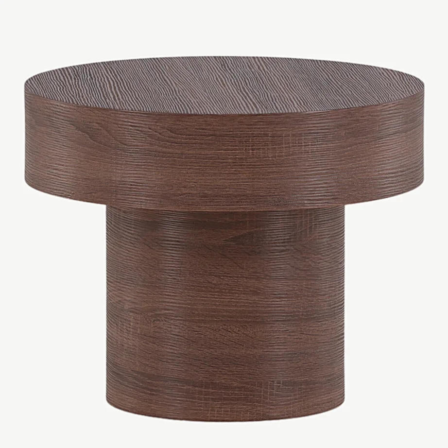 Madal pruun silindrikujuline abilau Malung, MDF (Ø50 cm), 41000-113 – 2