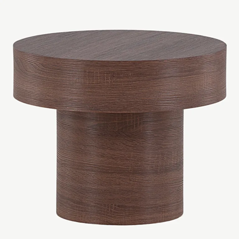 Madal pruun silindrikujuline abilau Malung, MDF (Ø50 cm) - 41000-113