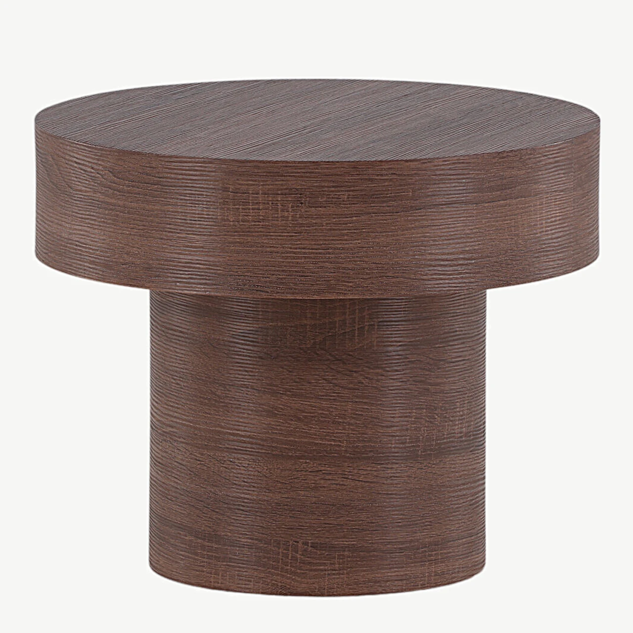 Madal pruun silindrikujuline abilau Malung, MDF (Ø50 cm) - 41000-113