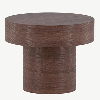 Madal pruun silindrikujuline abilau Malung, MDF (Ø50 cm) - 41000-113