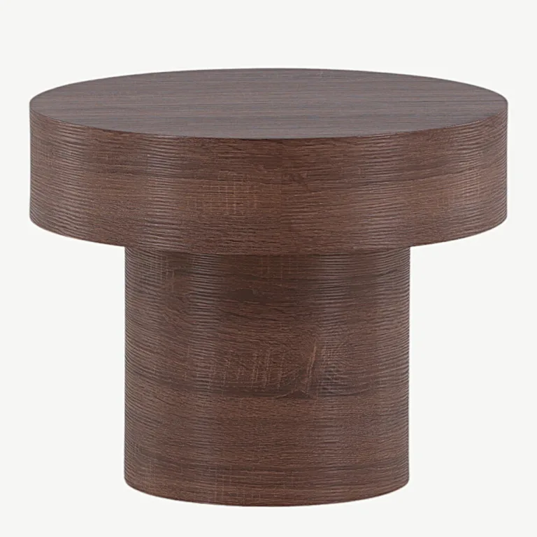 Madal pruun silindrikujuline abilau Malung, MDF (Ø50 cm) - 41000-113