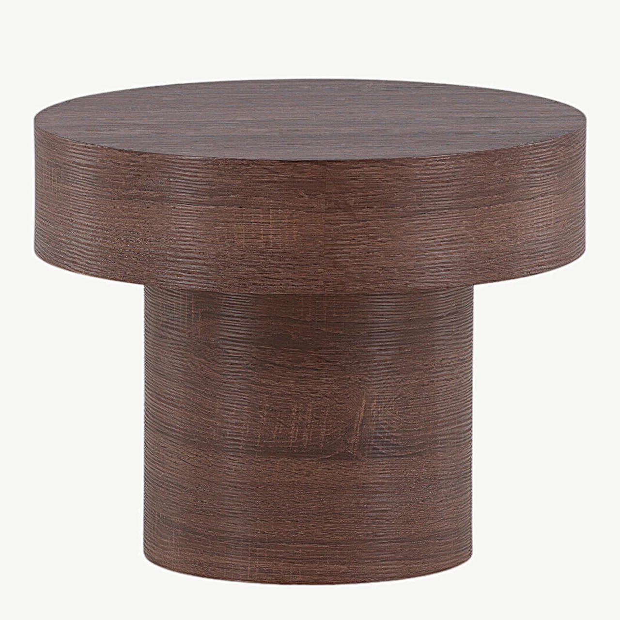 Madal pruun silindrikujuline abilau Malung, MDF (Ø50 cm) - 41000-113