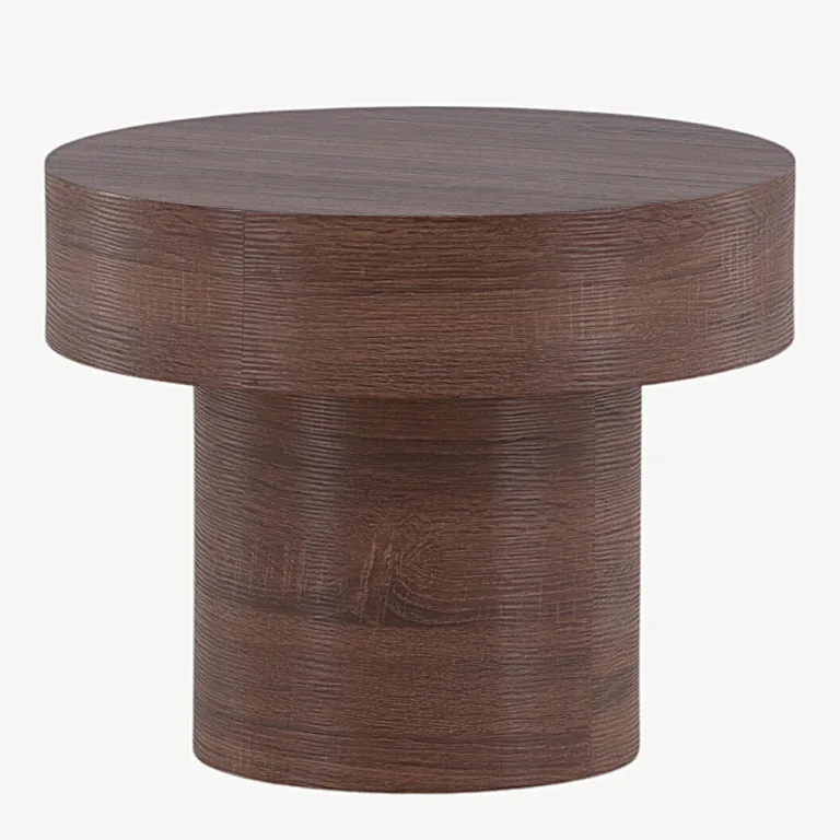 Madal pruun silindrikujuline abilau Malung, MDF (Ø50 cm) - 41000-113