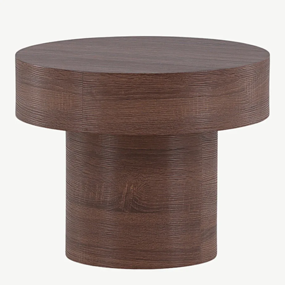 Madal pruun silindrikujuline abilau Malung, MDF (Ø50 cm), 41000-113 – 5