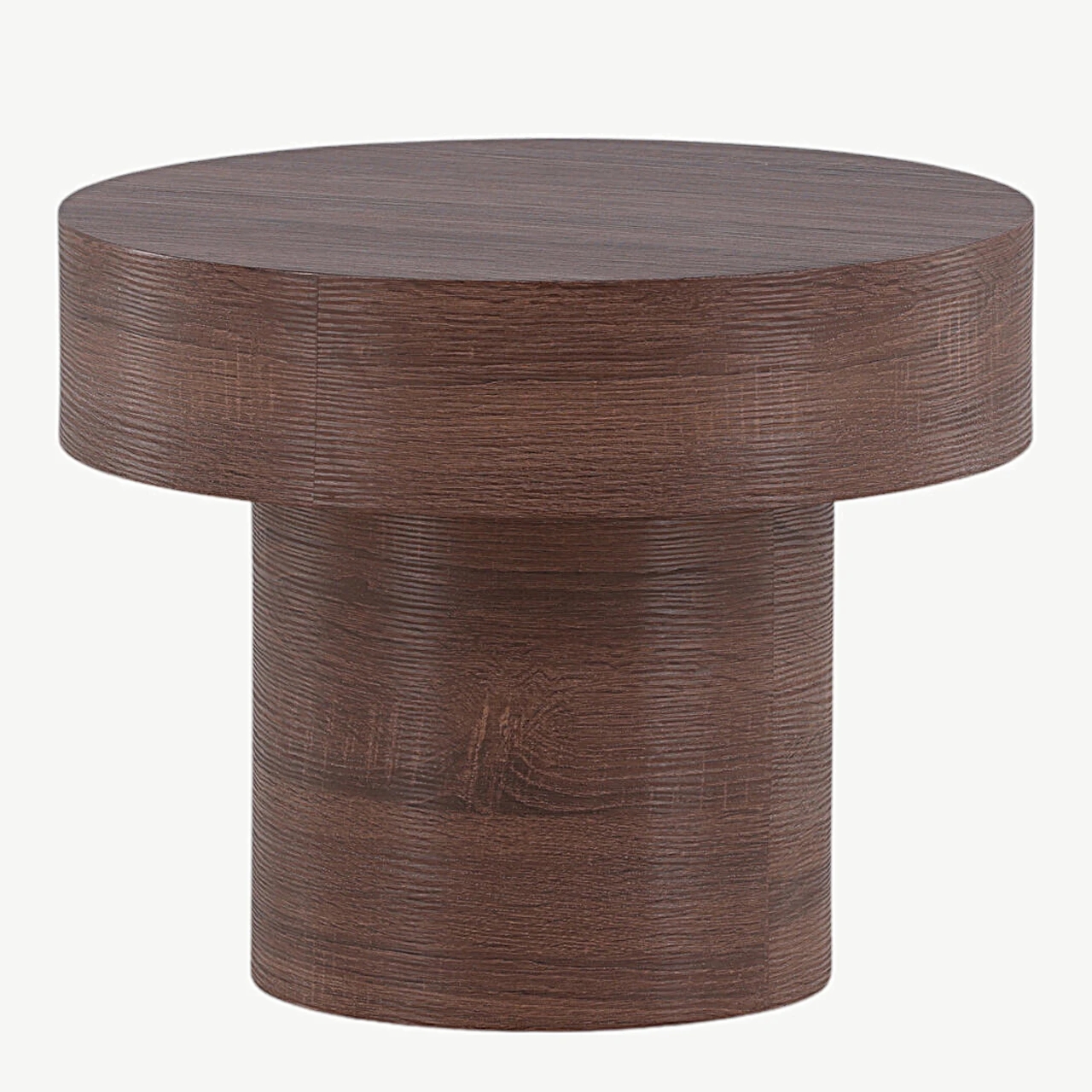 Madal pruun silindrikujuline abilau Malung, MDF (Ø50 cm) - 41000-113