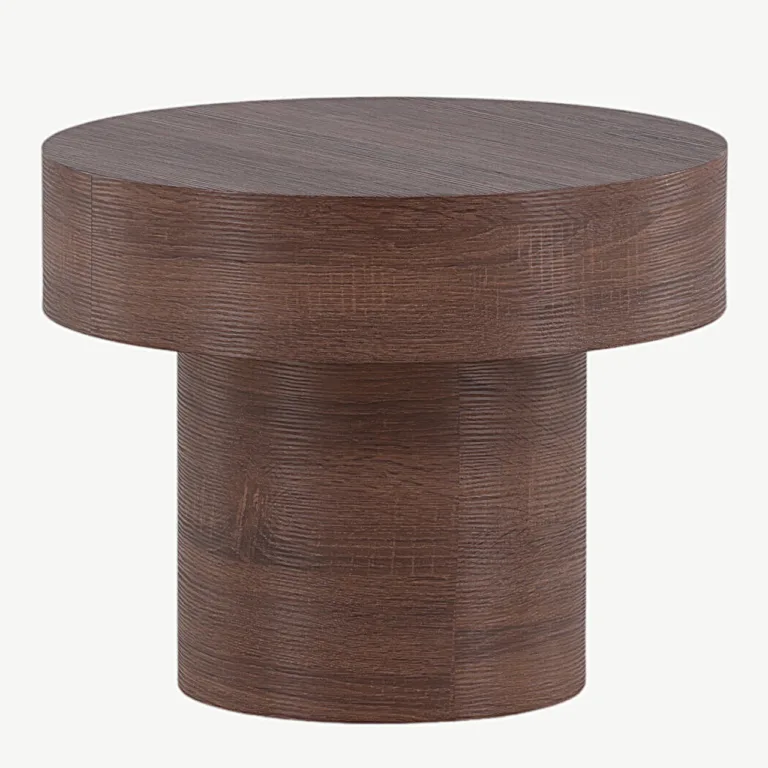 Madal pruun silindrikujuline abilau Malung, MDF (Ø50 cm) - 41000-113