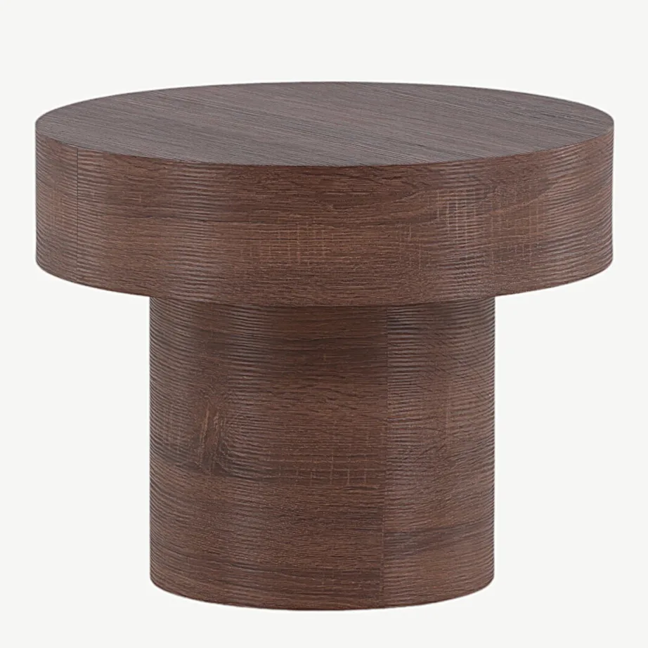 Madal pruun silindrikujuline abilau Malung, MDF (Ø50 cm), 41000-113 – 6