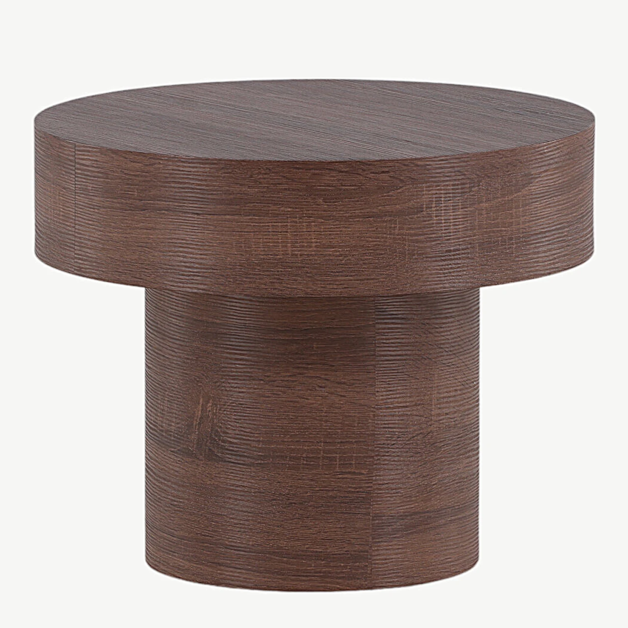 Madal pruun silindrikujuline abilau Malung, MDF (Ø50 cm) - 41000-113
