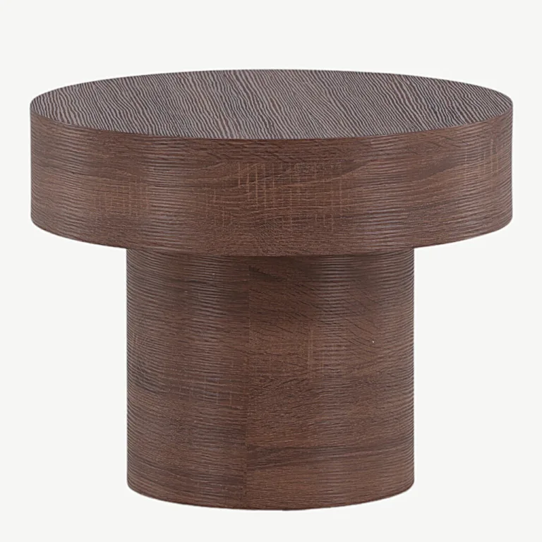 Madal pruun silindrikujuline abilau Malung, MDF (Ø50 cm) - 41000-113