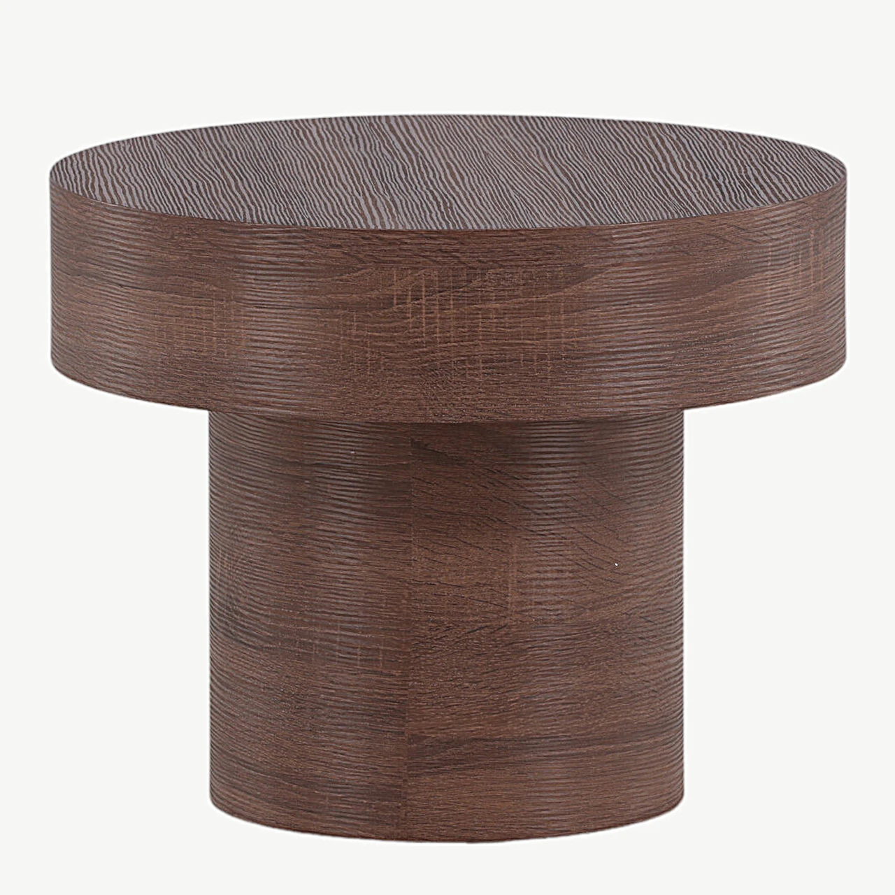 Madal pruun silindrikujuline abilau Malung, MDF (Ø50 cm) - 41000-113