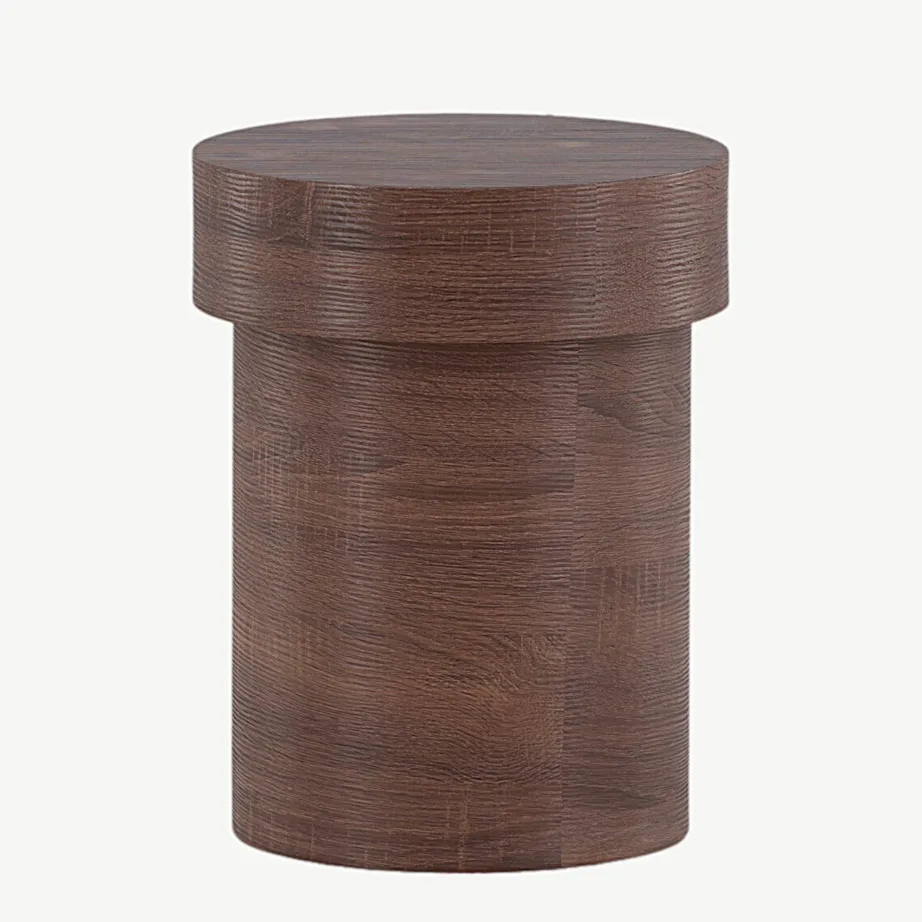 Kõrge silindriline abilaud Malungi (pruun MDF, ø35 cm), 41000-123 – 4