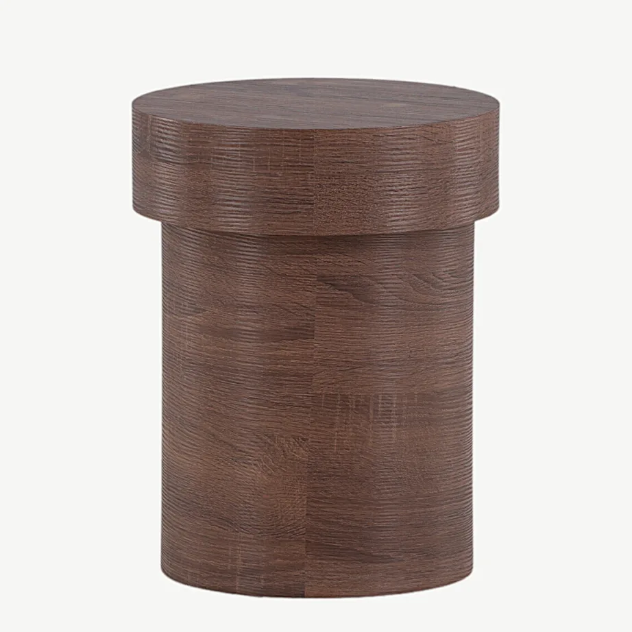 Kõrge silindriline abilaud Malungi (pruun MDF, ø35 cm), 41000-123 – 5