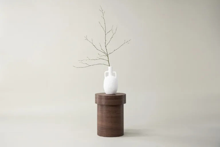Kõrge silindriline abilaud Malungi (pruun MDF, ø35 cm) - 41000-123