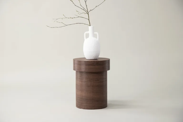 Kõrge silindriline abilaud Malungi (pruun MDF, ø35 cm) - 41000-123
