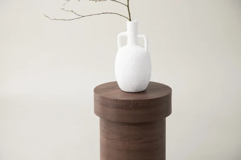 Kõrge silindriline abilaud Malungi (pruun MDF, ø35 cm) - 41000-123