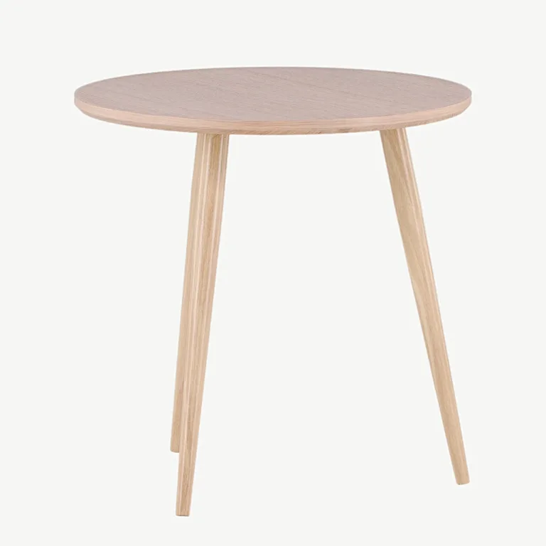 Ümmargune valge abilaud Askim, Ø48 cm (Vind) - 41000-270