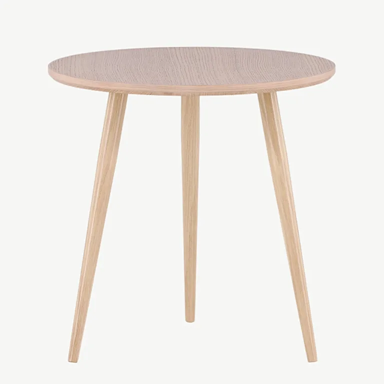 Ümmargune valge abilaud Askim, Ø48 cm (Vind) - 41000-270