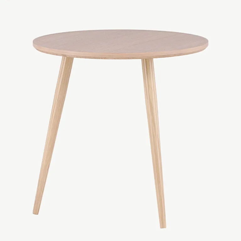 Ümmargune valge abilaud Askim, Ø48 cm (Vind) - 41000-270