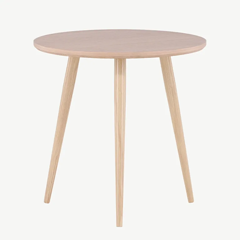 Ümmargune valge abilaud Askim, Ø48 cm (Vind) - 41000-270