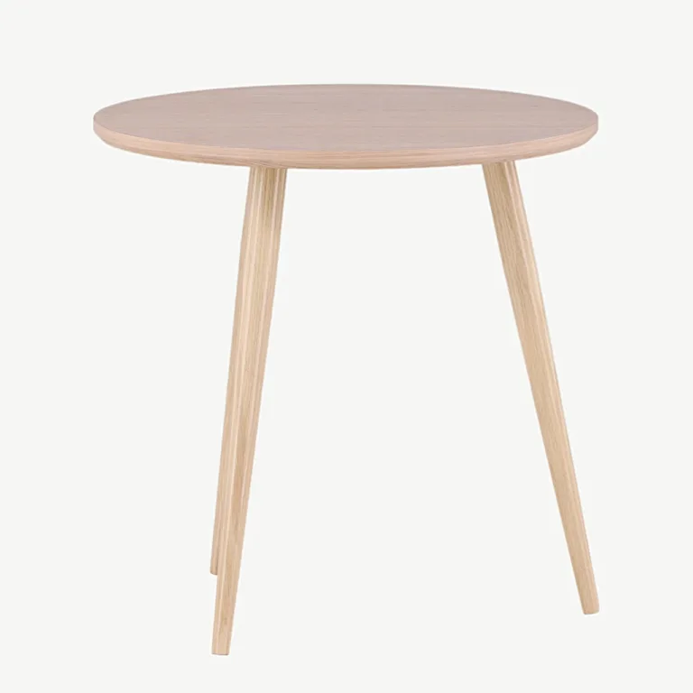 Ümmargune valge abilaud Askim, Ø48 cm (Vind) - 41000-270