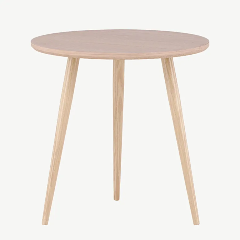 Ümmargune valge abilaud Askim, Ø48 cm (Vind) - 41000-270