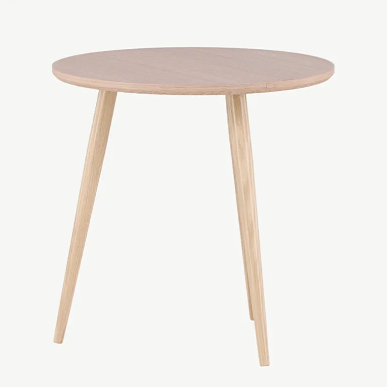 Ümmargune valge abilaud Askim, Ø48 cm (Vind) - 41000-270