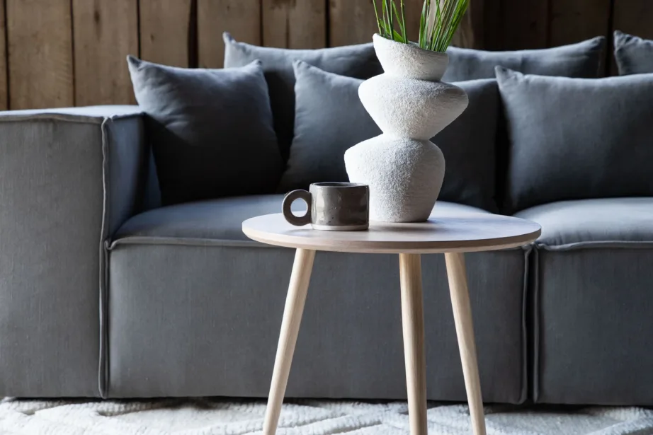 Ümmargune valge abilaud Askim, Ø48 cm (Vind), 41000-270 – 10