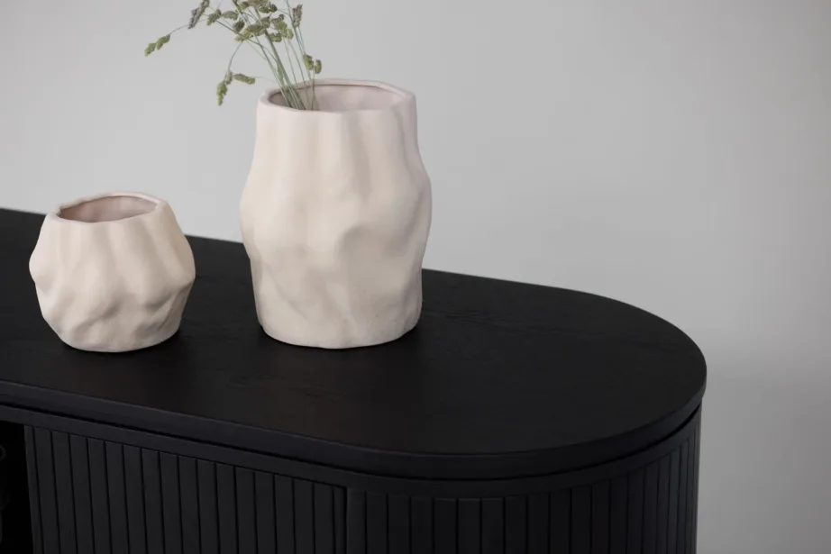 Fjällbacka kõrge musta tammefurniiriga kummut, ovaalne, avatud ja suletud riiulitega, 42000-010 – 12