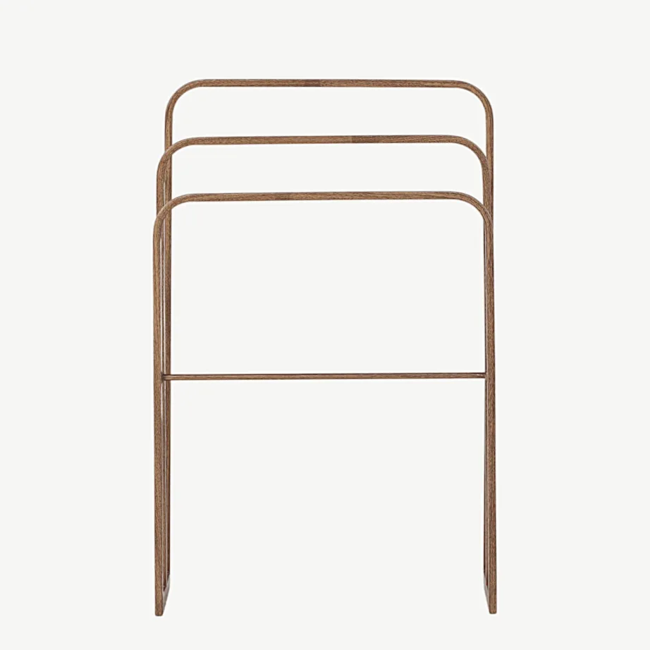 Mokkavärvi terasest vabaltseisev riidehoidja Drammen, kolmekordse riputusvõimalusega, 42000-125 – 4