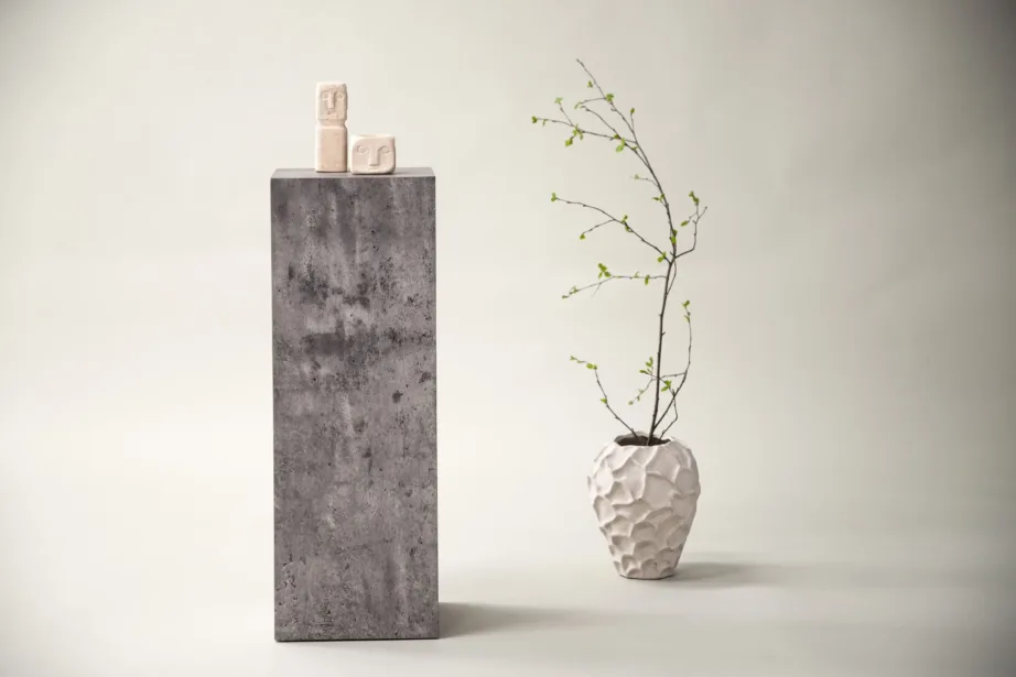 Ramsvik hall betoonilaadse viimistlusega küljelaud-pjedestaal (MDF, 65 cm), 42000-317 – 8