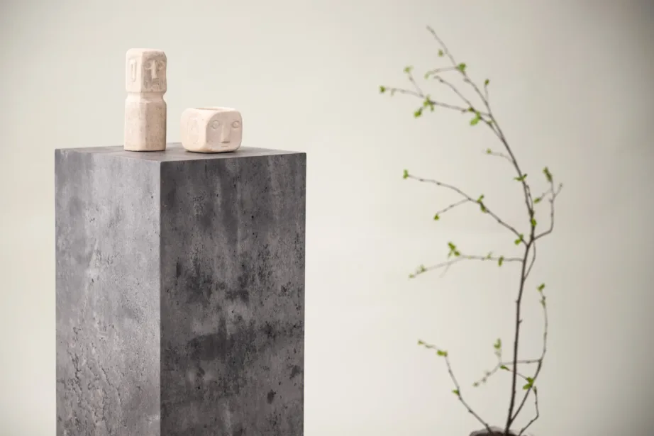 Ramsvik hall betoonilaadse viimistlusega küljelaud-pjedestaal (MDF, 65 cm), 42000-317 – 10