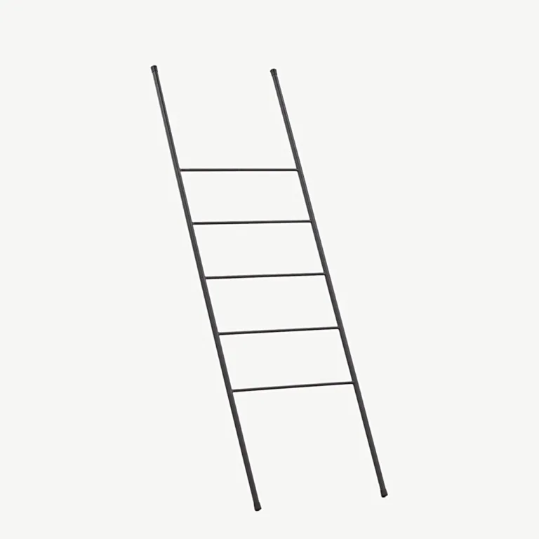 Minimalistlik mustast terasest riidenagi Drammen, vastu seina toetuv (160 cm) - 42000-438
