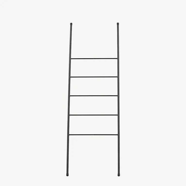 Minimalistlik mustast terasest riidenagi Drammen, vastu seina toetuv (160 cm) - 42000-438