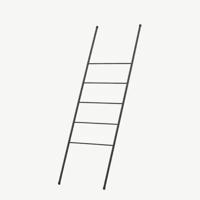 Minimalistlik mustast terasest riidenagi Drammen, vastu seina toetuv (160 cm) - 42000-438