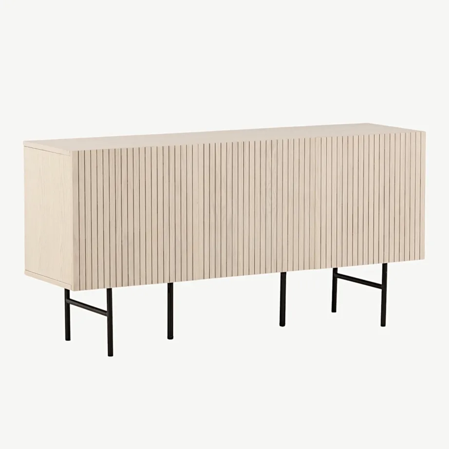 Björkön madala valge peitsiga kapi mustade terasjalgadega, 42000-610